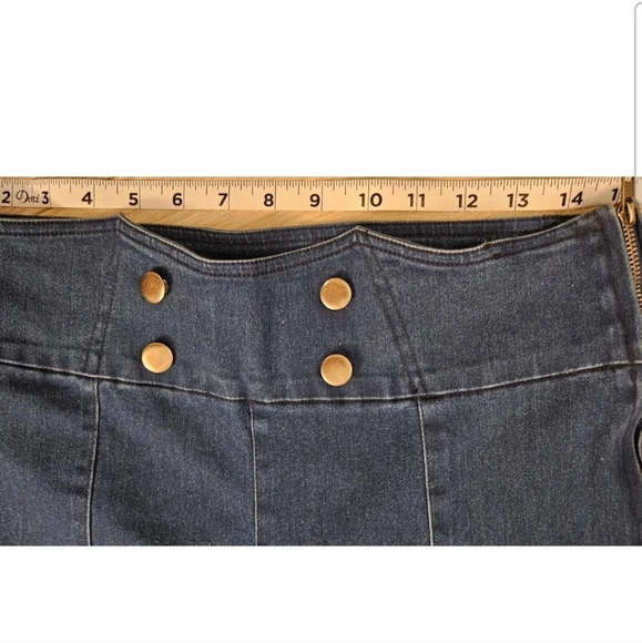 Flying Tomato Women's Dark Wash High Rise Stretch Flare Jeans Size Large - Picture 10 of 11